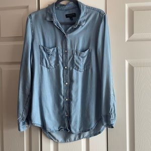 Chambray Button-down Shirt - Size M